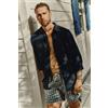 Intimissimi Costume Boxer Mare Reversibile Stampa Multicolore Blu Blu