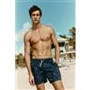 Intimissimi Costume Boxer Mare Reversibile Stampa Limone Blu