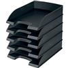 LEITZ 52270295 Plus Standard, Vaschetta Porta Corrispondenza, Formato A4, Colore Nero, Confezione da 5 pezzi