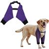 Kukaster Pet Body per cani dopo chirurgia per zampe anteriori, tute per gomito per cani con gamba, protezione contro le perdite per cani con lesioni, per cani, viola, nero, L