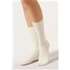 Calzedonia Calze Lunghezza 3/4 A Coste Bianco