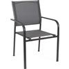 BIZZOTTO OUTDOOR MISSOURI SEDIA CON BRACCIOLI ANTRACITE 0664962