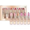 Generico Set Labbra - Rossetto Perlato Brillantinato | Lucidalabbra Antiaderente Lunga Durata | Trucco Idratante Impermeabile per Festa Matrimonio Sposa Uso Quotidiano Ragazze Donne, 6 Pezzi