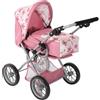 Bayer Chic 2000® Leni - Passeggino combinato 3 in 1 per bambole, pieghevole, manico regolabile in altezza 43-67 cm, borsa per il trasporto, bambole fino a 46 cm, a partire dai 3 anni