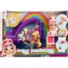 Rainbow High MGA Entertainment Rainbow High Littles Pool Day with Blush Playset - Viene Fornito Con Una Piccola Bambola Rosa da 14 cm, Piscina con Scivolo Arcobaleno, Accessori, Stand per Frullati, Età 4+