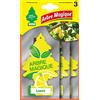 Arbre Magique, Profumatore Auto, Fragranza Limone, Profumazione Fresca e Fruttata, Durata fino a 7 Settimane, Made in Italy, Formato Multipack da 3 Pezzi