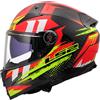 LS2, Casco Moto Integrale VECTOR II CARBON TANTIC Red H-V Yellow, M