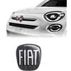 Fiat 14187A Adesivo 3D Ricambio Logo Nero per 500X Anteriore