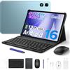 Luzglo P13 Pro Tablet 13 Pollici, IPS 2.4K, 120Hz,T7280 Octa-Core, 48GB+256GB(TF 2TB), 12000mAh/18W, 16MP+8MP, 4G LTE, Gemini AI Tablet android 16, Face ID/WiFi5/GPS/FM/con Tablets Tastiera e Penna, Blu