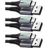 INIU Cavo USB Type-C, Cavo USB A a USB C 3,1A Ricarica Rapida [3Pezzi/0,5+2+2m] Lega Intrecciato in Nylon QC 3,0 Cavo Tipo C per iPhone 17 16 15, Samsung S25 24 Ultra, Xiaomi Huawei Pixel OnePlus ECC.