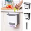 WDPUCHU Pattumiera da cucina da appendere, pieghevole, per cucina, piccolo bidone della spazzatura in plastica da 6 litri, per armadio/auto/camera da letto/bagno (bianco)