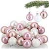 COM-FOUR® 40x Palline di Natale - decorazioni per l'albero di Natale - mini palline di vetro Ø 3 cm - Decorazione natalizia - piccole palline di Natale in vero vetro per Natale