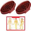 KRFWGUU 2Pcs Professional Meridian Brush,Pennello Meridiano Professionale,Utilizzati Per Massaggiare Meridiani,Snellente E Modellante Del Corpo Con Schema Standard Dei Punti Di Agopuntura