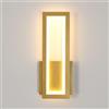 Osairous Applique LED da Parete Interno, 16W 2000LM Lampada da Parete Moderno in Acrilico, Lampada a Muro Oro Corridoio Luce Calda 3000K per Soggiorno, Camera da Letto, Studio, Balcone, 32CM