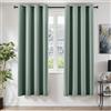 TOPICK Tende Oscuranti per Interni 2 Pezzi L 140 x A 220 cm Curtains Oscurante Tende per Soggiorno e Camera da Letto Termiche Isolanti Anti-Rumore con Anelli Moderne, Verde