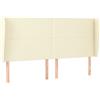vidaXL Testiera con orecchie crema 203x23x118/128 cm in Pelle finta