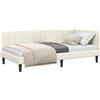 vidaXL Struttura letto ad angolo con testiera crema 90 cm x 190 cm in velluto