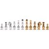 Italfama FRENCH Stile Ottone Scacchi Pezzi Oro Argento Placcato 7.5cm King