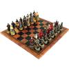 Italfama Scacchiera In Resina Russi Vs Mongoli Con Tablero In Finta Pelle 33cm
