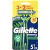 Gillette Sensor 3 Sensitive Rasoio Da Uomo Usa E Getta, 3 Rasoi + 2 Gratis