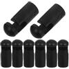 IDEANATEGRATE 8 Coperture per Tubi di Trampolino in Plastica Nera, Copertura di Ricambio Resistente per Pali Superiori, Accessori per Fissaggio Rete Sicurezza Trampolino, Parti di Ricambio