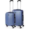 ITACA - Set valigie - Set Valigie Rigide Offerte. Valigia Grande Rigida, Valigia Media Rigida e Bagaglio a Mano. Set di Valigie con Lucchetto Combinazione TSA, Blu zaffiro
