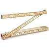 QWORK® - Righello pieghevole in legno, Metro Pieghevole, 79 / 2m, con Imperiale e metrico, per falegnameria