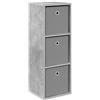 vidaXL Credenza con cassetto Grigio cemento 30,5 x 27 x 84,5 cm