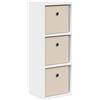 vidaXL Credenza con cassetto Bianco 25,5 x 22 x 69,5 cm, Credenza per soggiorno, design moderno, storage robusto, ampia organizzazione e arredamento elegante