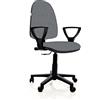 IDEALSEDIE DI GALIZIA MICHELE Sedia Da Ufficio Ergonomica, Contatto Permanente E Regolabile In Altezza Sedile E Schienale Imbottiti In Tessuto prodotto e certificato italiano (GRIGIO/NERO)