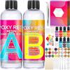 VIPNAJI Resina Epossidica Trasparente, Resina Epossidica Kit Principianti 512ml, Kit Resina Epossidica Completo con Glitter per Creazione Gioielli Fai da Te Legno Pittura Decorazione Artigianale