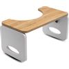 Spetebo Sgabello WC in bambù per posizione naturale - 40 x 20 cm - Sgabello ergonomico Squat WC antiscivolo - Sgabello pieghevole - Sgabello da bagno per una seduta sana