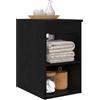 vidaXL Armadio Bagno In-between Rovere Nero 30 x 41 x 50 cm, Mobiletto da bagno moderno, stile unico, ripostiglio utile, scaffali pratici, arredamento per casa