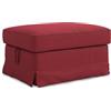 MASTERS OF COVERS Fodera di Ricambio Compatibile con Poggiapiedi IKEA Ektorp, Ektorp Pouf Fodera, Ektorp Poggiapiedi Fodera, Ektorp Sgabello Copri, 82 x 62 x 44 cm (Rosso, Cotone)