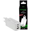 Patona Alimentatore Premium GaN PD65W 2xUsb-C 1xUsb-A PD3.0 QC3.0 White