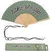 Fisura - Ventaglio originale con messaggio "Take it easy". Ventaglio pieghevole in legno verde, ventilatore manuale leggero per estate, spiaggia, vacanze o città. Laccetto incluso 42,5 x 23 cm