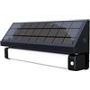 Solarsys - Applique Solare da Esterno 1000 Lumen, CCT 3500K/6000K Selezionabile, Sensore di Movimento e Crepuscolare, IP65, Illuminazione per Giardino Muro Cortile Balcone