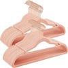 SONGMICS Grucce Appendiabiti in Velluto 50 Pezzi, Antiscivolo, Scanalature su Spalle, Barra per Pantaloni, Gancio Girevole a 360°, Salvaspazio, Spesso 0,6 cm, Largo 43 cm, Rosa Pastello CRF029PK05