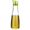 Avilia Bottiglia per Olio in Vetro Borosilicato per Cucina - Oliera con Beccuccio in Silicone Verde, Coperchio in Plastica, Ideale anche per Condimenti, Lavabile in Lavastoviglie, 500ml