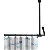 Wenko 23566100 Supporto per barra doccia, Nero, 57 cm
