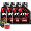 Motul Kit Tagliando Olio Motul 300V 5W40 + Filtro Per Yamaha TDM900 A ABS�2005>2012