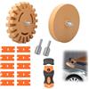 Mailfull Ruota di Gomma per Rimuovi Adesivi 2 Pcs Rimuovi Graffi Plastica con Adattatore per Rimuovere Gessate Adesivi e Adesivi in Vinile da Auto Camper Barche e Altro Ancora