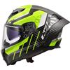 LS2, Casco Moto Integrale DRAGON TRAX H-V Yellow, S