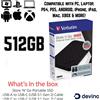 Verbatim SSD Unità Esterna Portatile Adattatore USB-C Incluso PC Mac iOS...