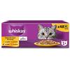 Whiskas Cibo umido per gatti adulti Selezione pollame in gelatina Multipack (4 x 12 bustine x 85g)
