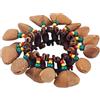 HEMOTON Bracciale Design Etnico Speciale in Guscio di Noce Sonaglio Artigianale Misura Unica Adatta a Tutti, Strumento Musicale per Uso Orchestrale e Ritmo