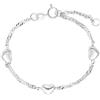 AMOR - Bracciale Bambini - Unisex in Argento 925 - Ciondolo a Cuore - AMR-B0017