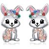 HOOHWE Capybara/Pig/Koala/Axolotl Orecchini a cerchio a forma di coccinella, da donna, in argento Sterling 925, graziosi orecchini a cerchio, idea regalo per orecchie sensibili, Argento sterling