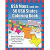 CREATESPACE USA Maps and the 50 USA States Coloring Book: Includes Maps of Canada and North America