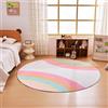 Sonive Tappeto per Bambini Arcobaleno Rosa, Tappetino Antiscivolo Morbido per Camera da Letto, Soggiorno, Cameretta 200 cm